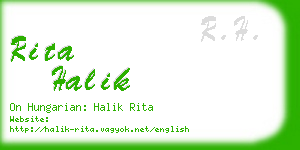 rita halik business card